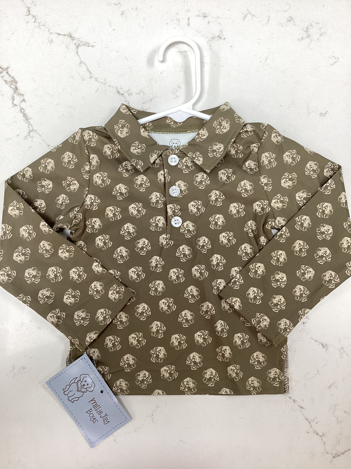 MJB Green Dog LS Polo