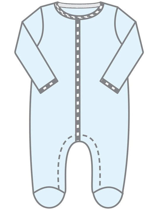 Simply Solid Blue Footie
