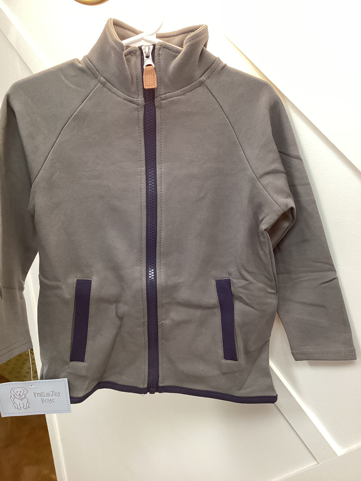 MJB Grey & Navy Zipper Jacket