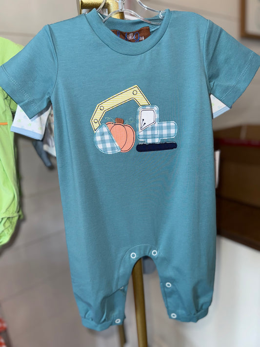 Pumpkin Excavator Romper