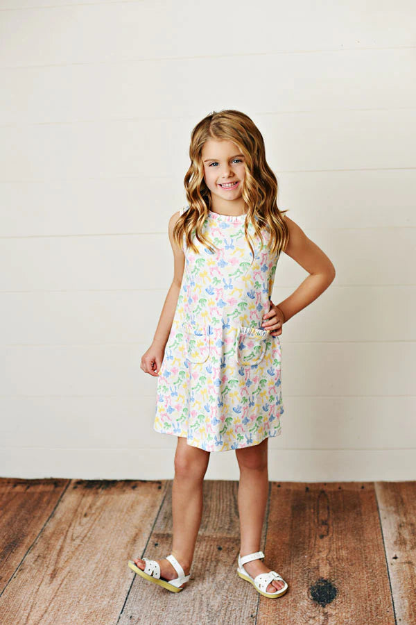 Swoon Girl Pocket Bow Dress