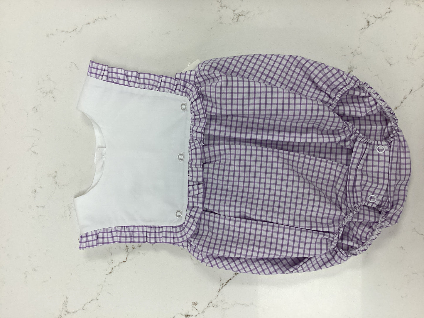 Baby Blessings Purple Gingham Bubble