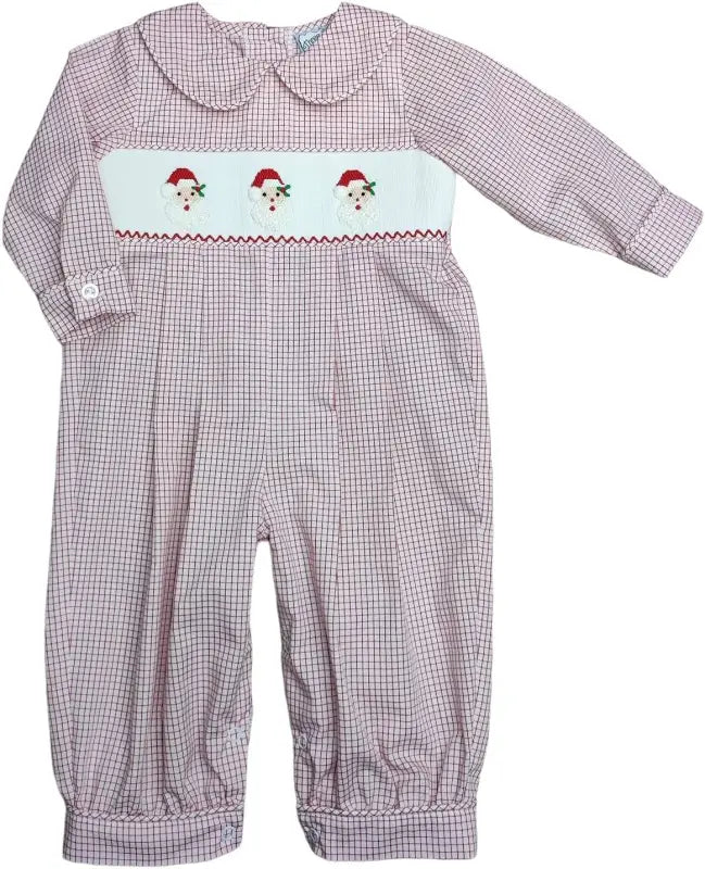 Smocked Santa Boy Bubble Longall