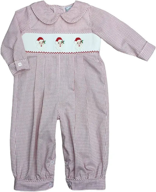 Smocked Santa Boy Bubble Longall