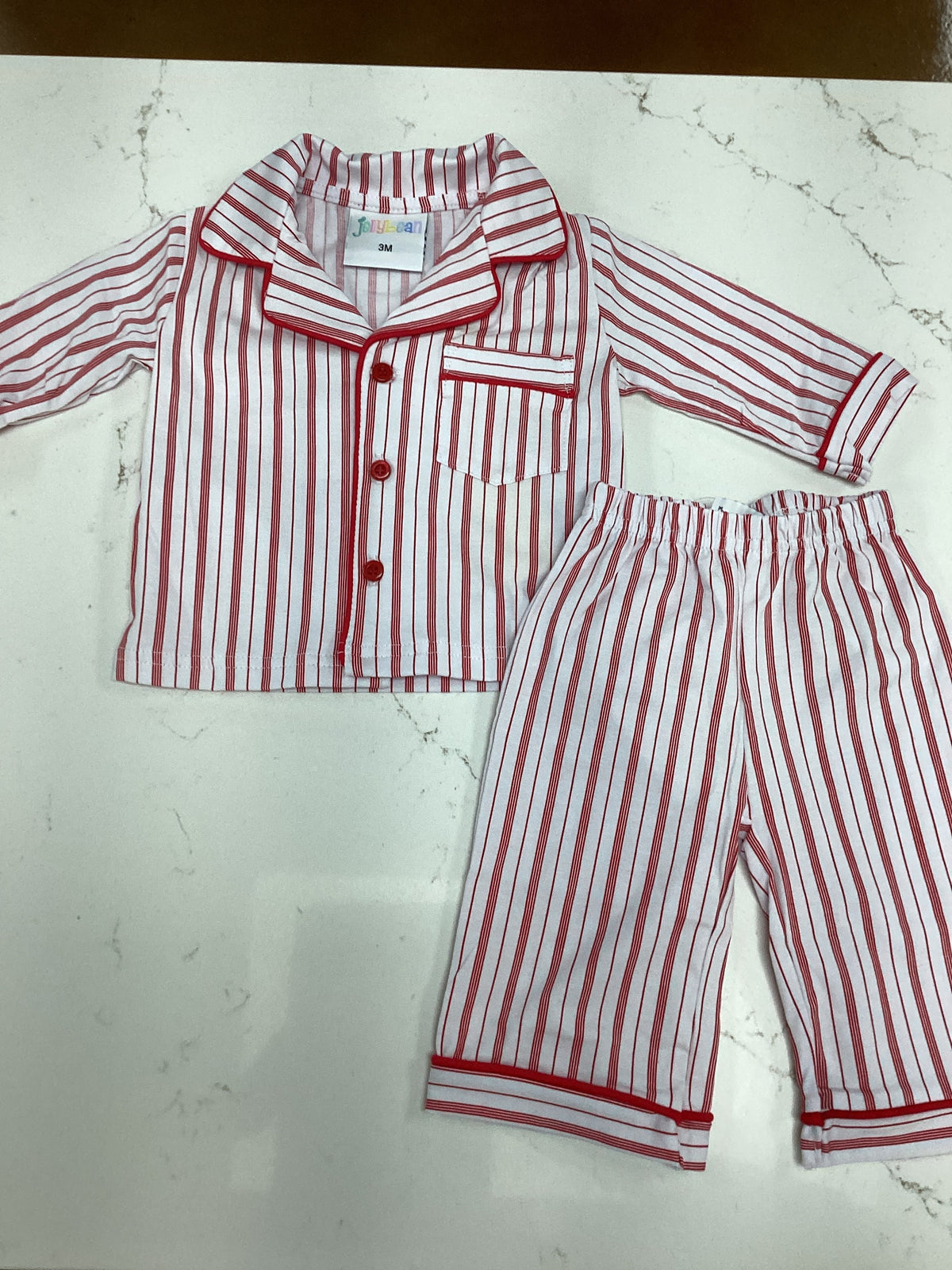 JB Red & White Striped Pajamas
