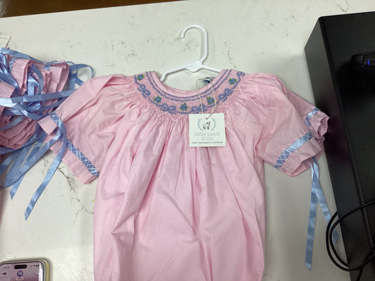 Little Lamb & Co. Pink Smocked Bubble