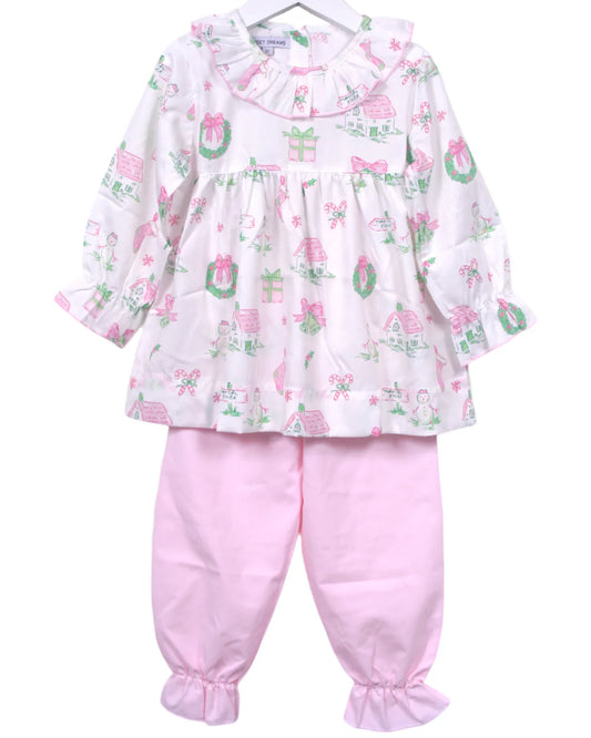 SD Pink/Green Christmas Pant Set