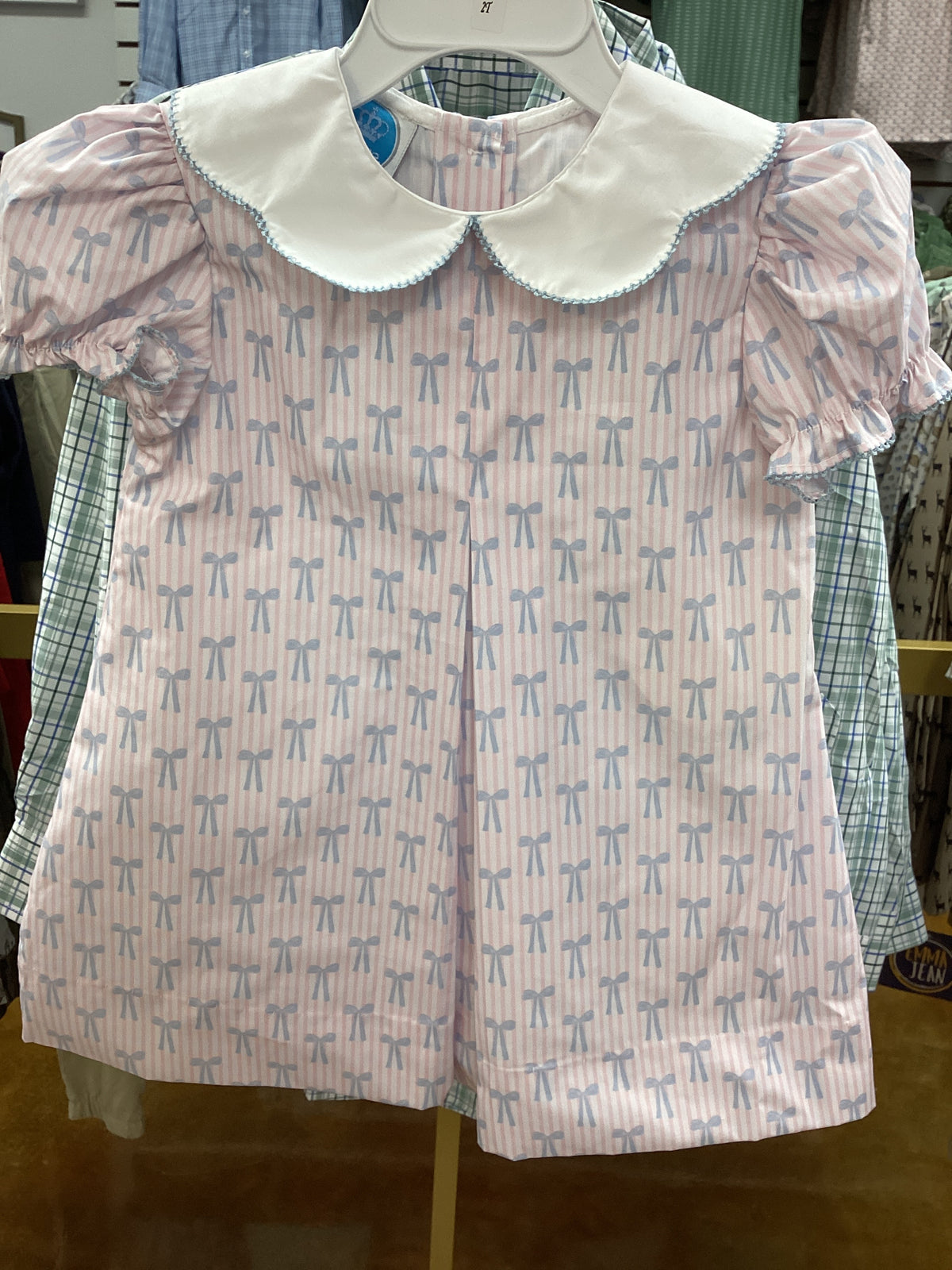 Krewe Bow Pink Stripe Dress