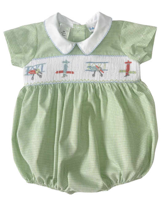 LB Airplane Smocked Bubble