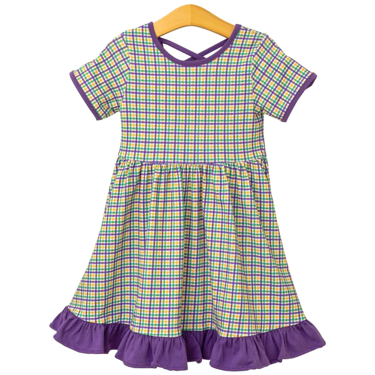 Mardi Gras Plaid Dress