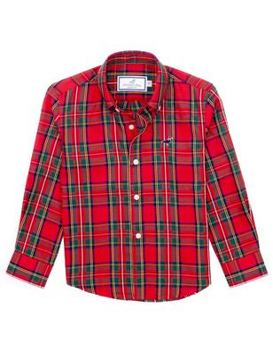 PP Boys Seasonal CMAS Plaid Button Up