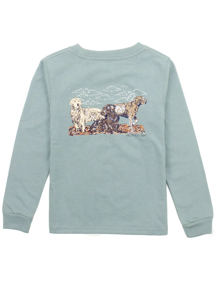 PP Boys Hunting Dogs LS Fog Tee