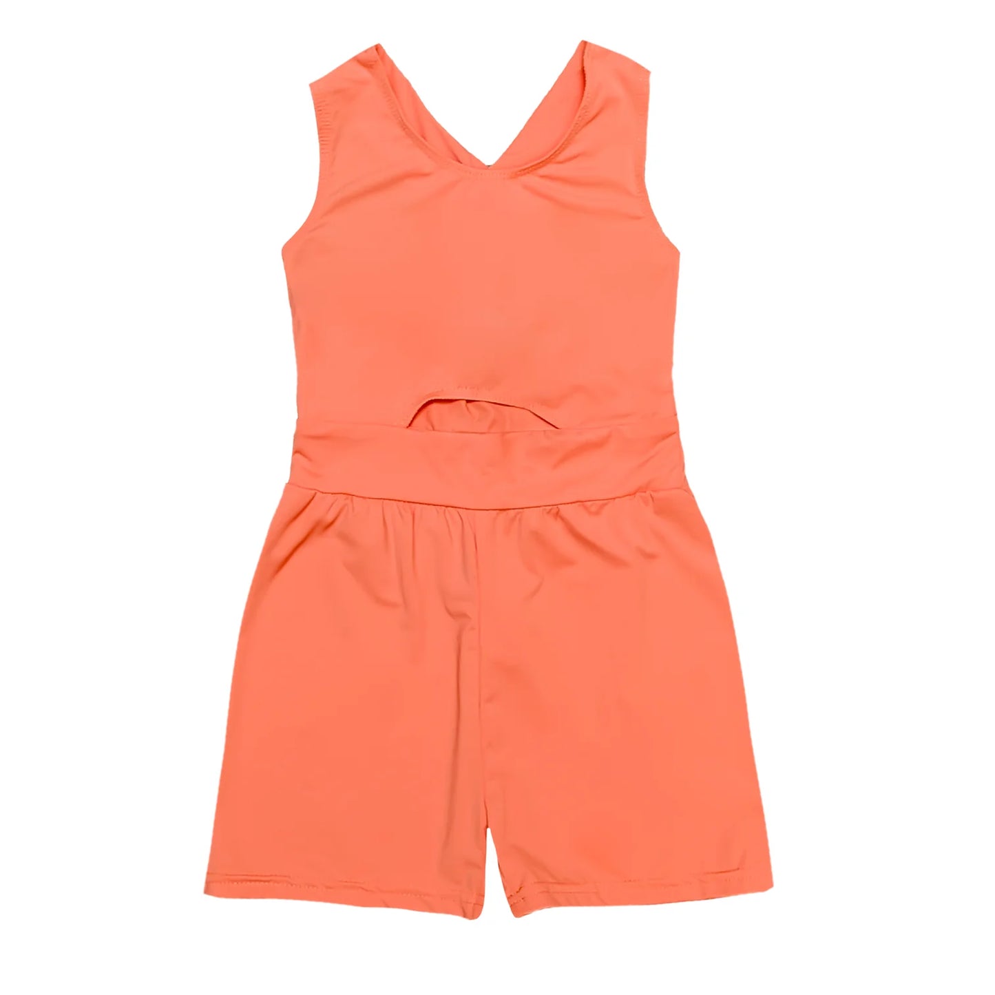 Coral Athletic Romper