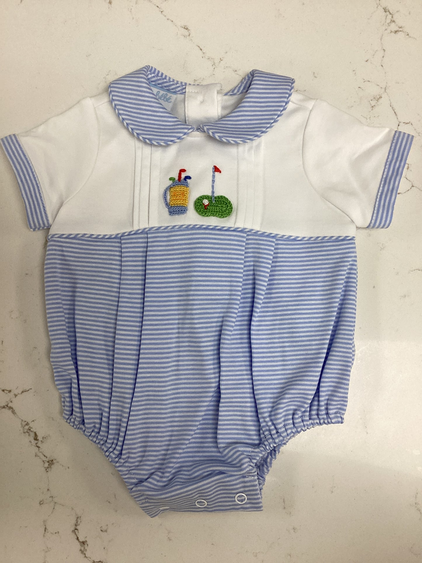 Petit Bebe Blue Striped Golf Bubble