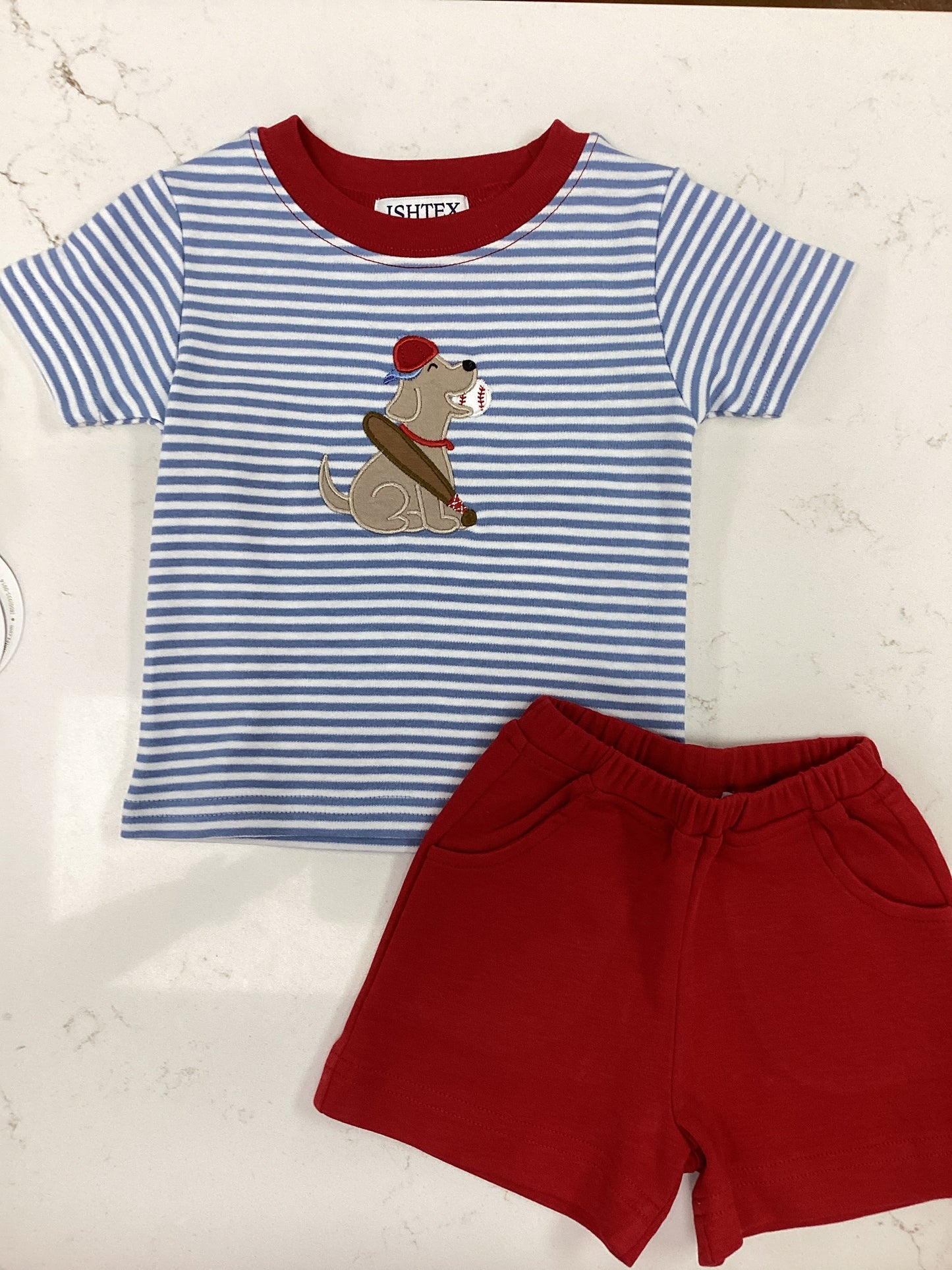 Ishtex Baseball Dog Short Set