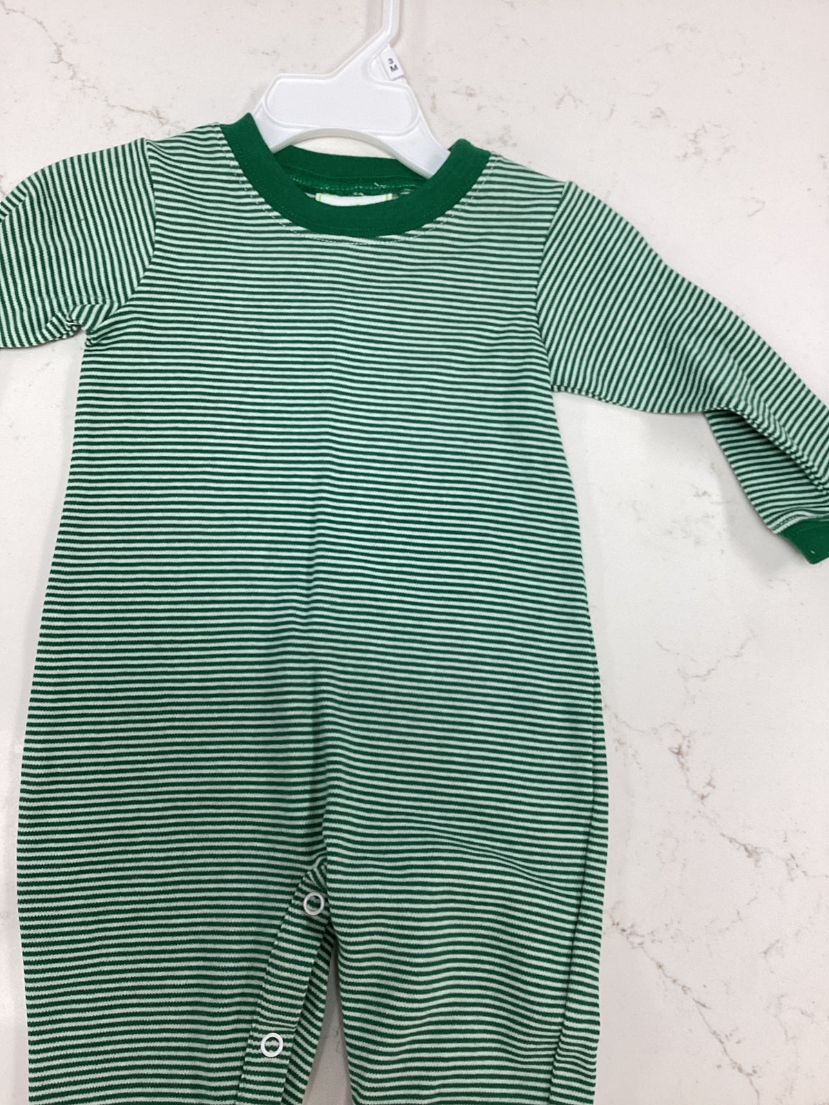 ZK Green Stripped Onesie ￼