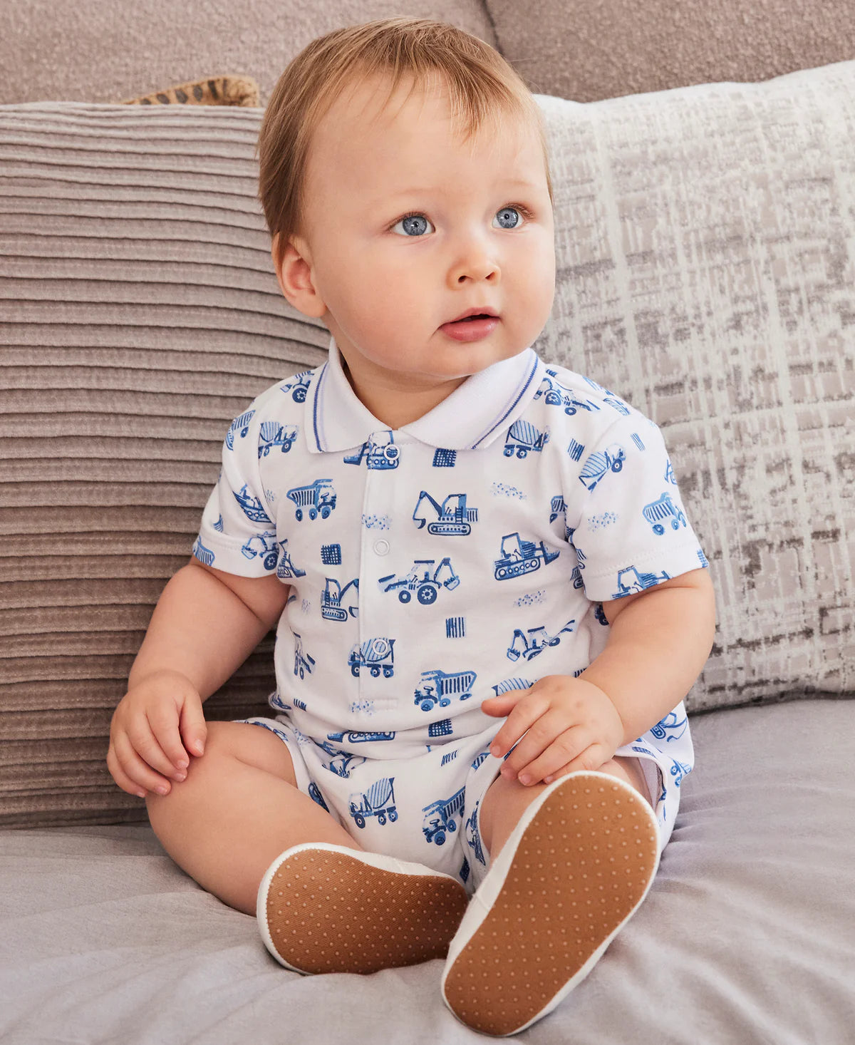 Construction Truck Short Playsuit KK
