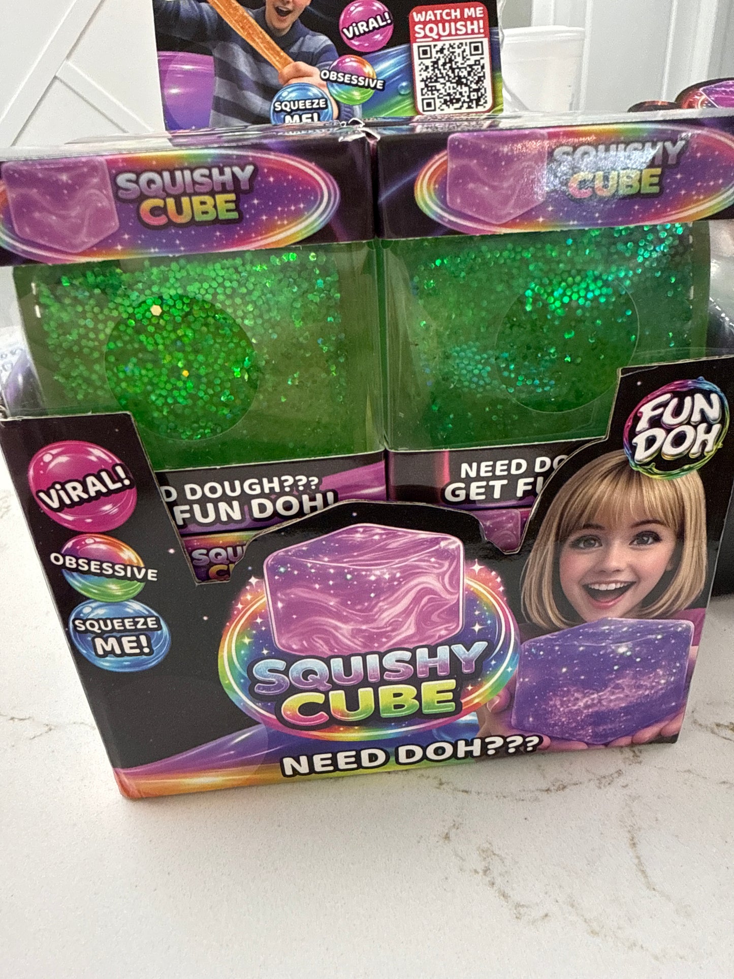Squishy Cube Glitter