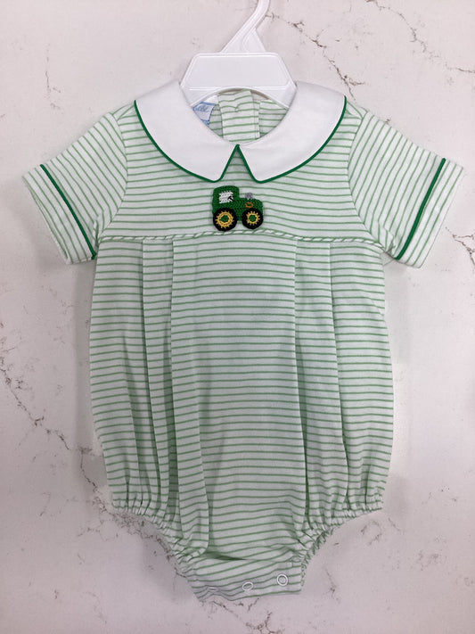 Petit Bebe Boys Striped Tractor Bubble