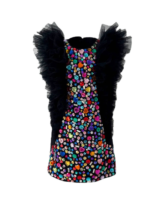 Black Bejeweled Dress LB