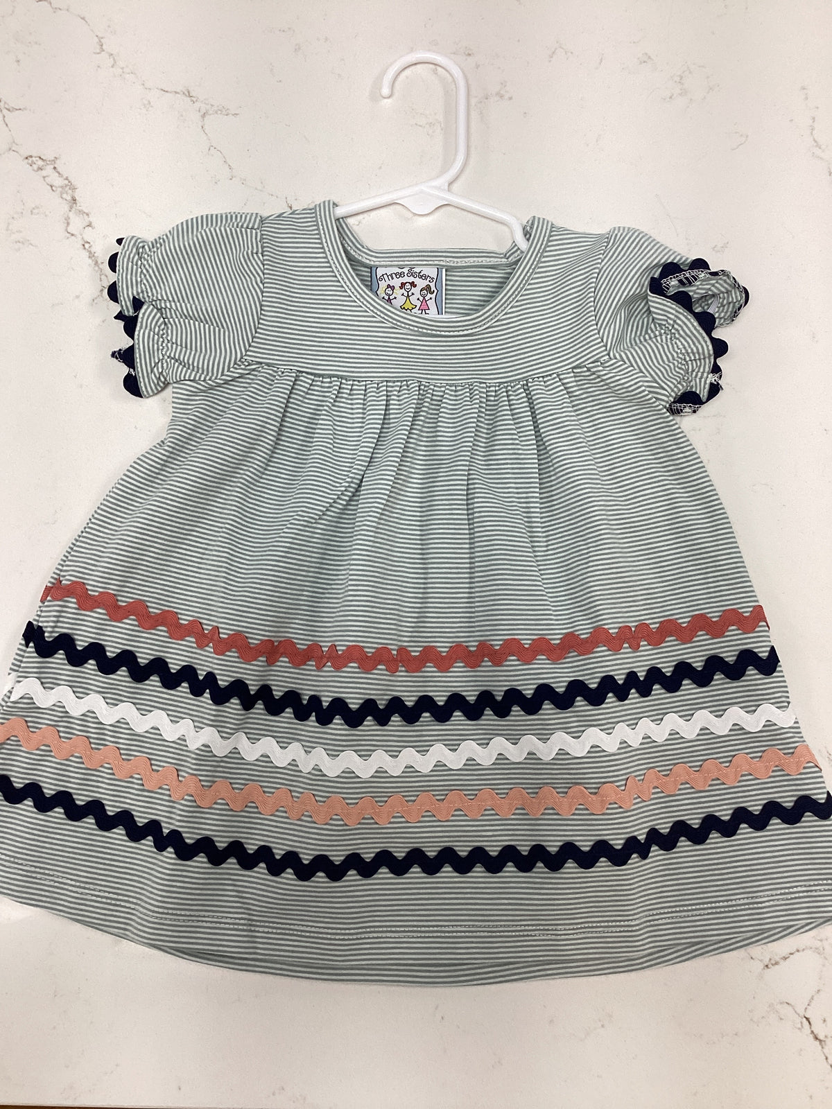 TS Sage Ric Rac Trim Dress