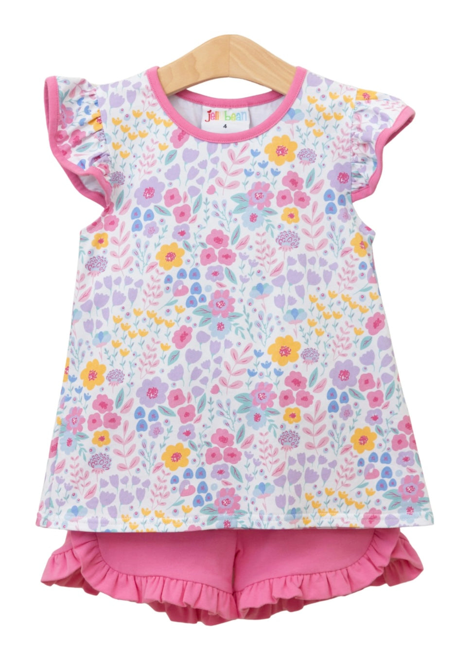 Poppies/Petals Ruffle Short Set