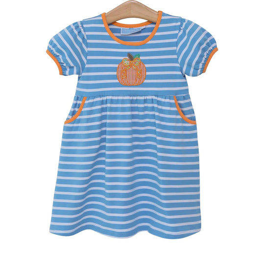 Trotter Street - Pumpkin Applique Dress