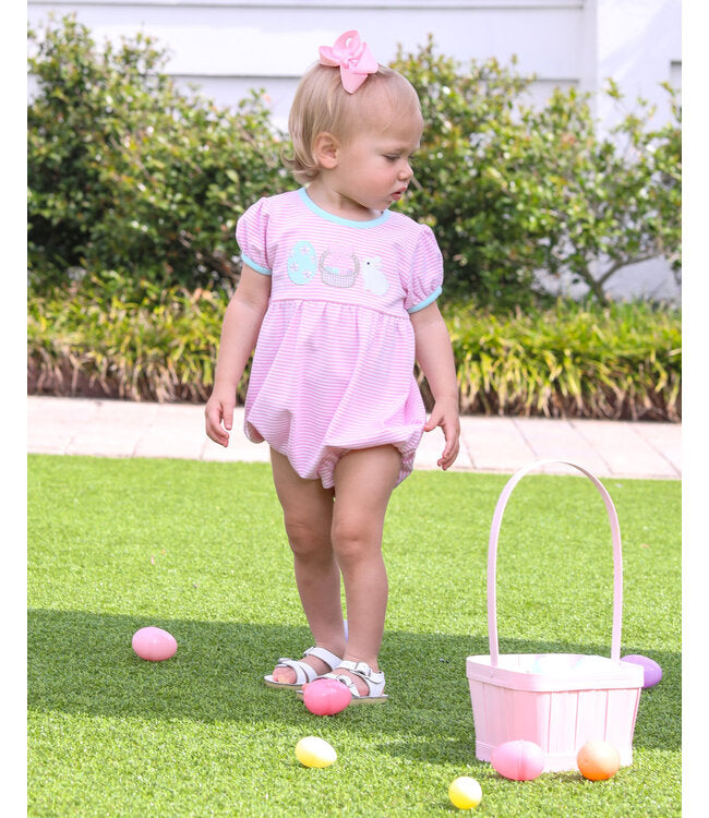 Bunnies/Baskets Bubble Pink TS