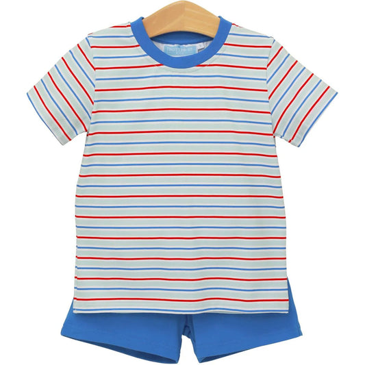 TS Patriotic Stripe Short Set