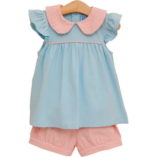 Coral/L Blue Short Set TS