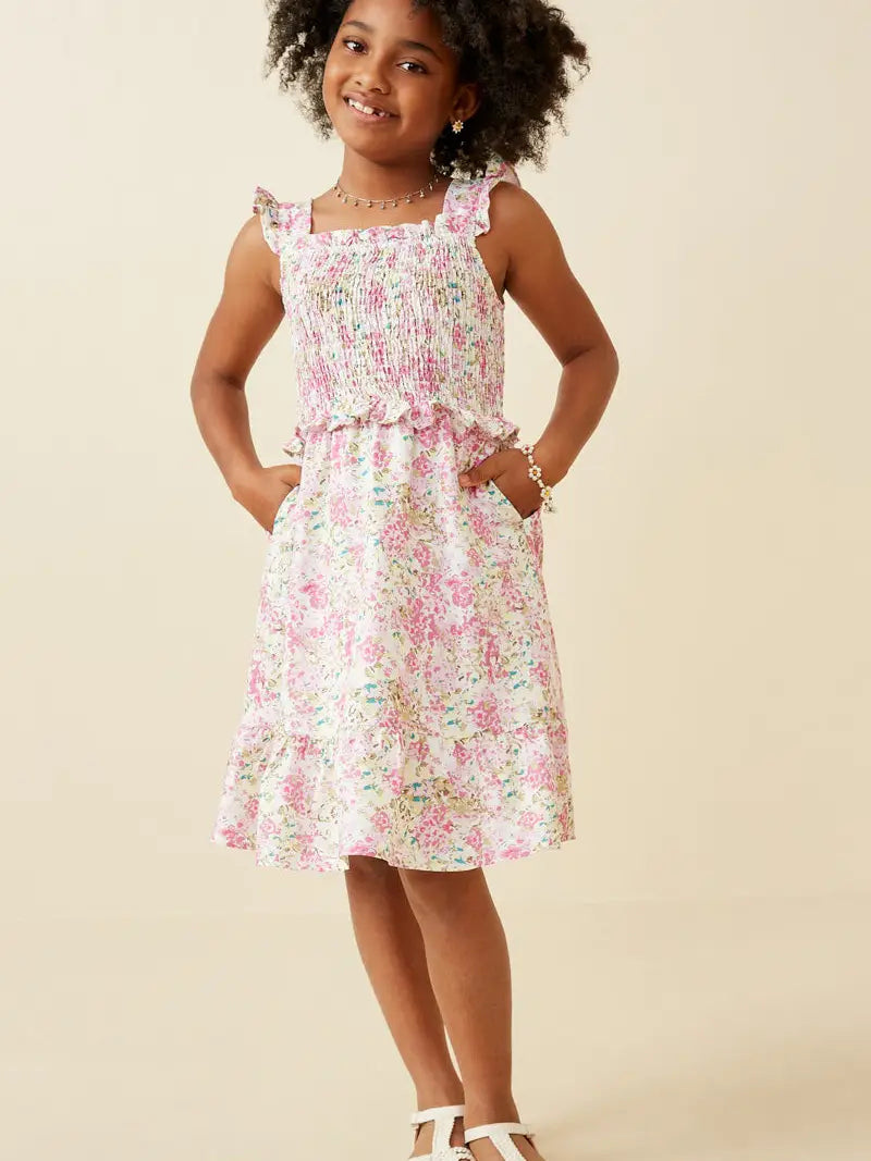 Floral Flutter Tank Dress