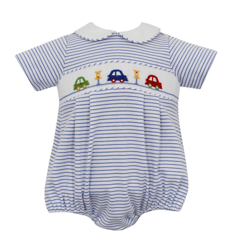 Striped Bubble Smocked Cars PB