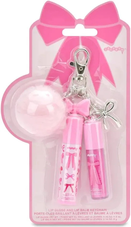 Bow Lip Gloss & Lip Balm Key Chain