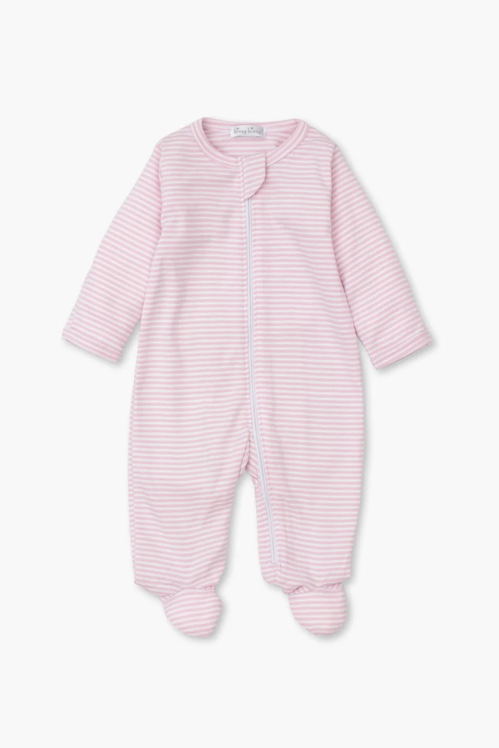 Pink Stripe Kissy Footie