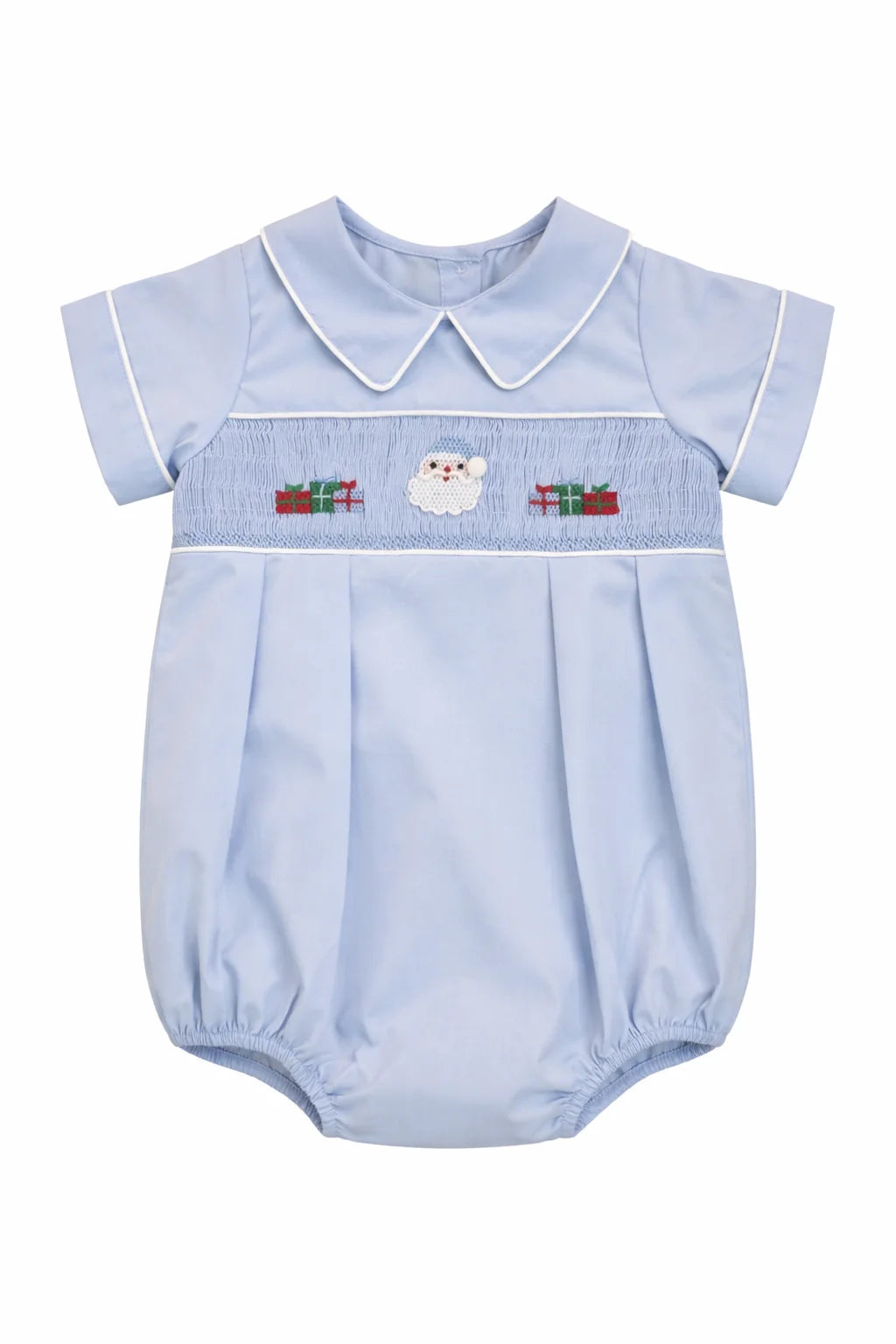SD Santa Presents Blue Smocked Bubble