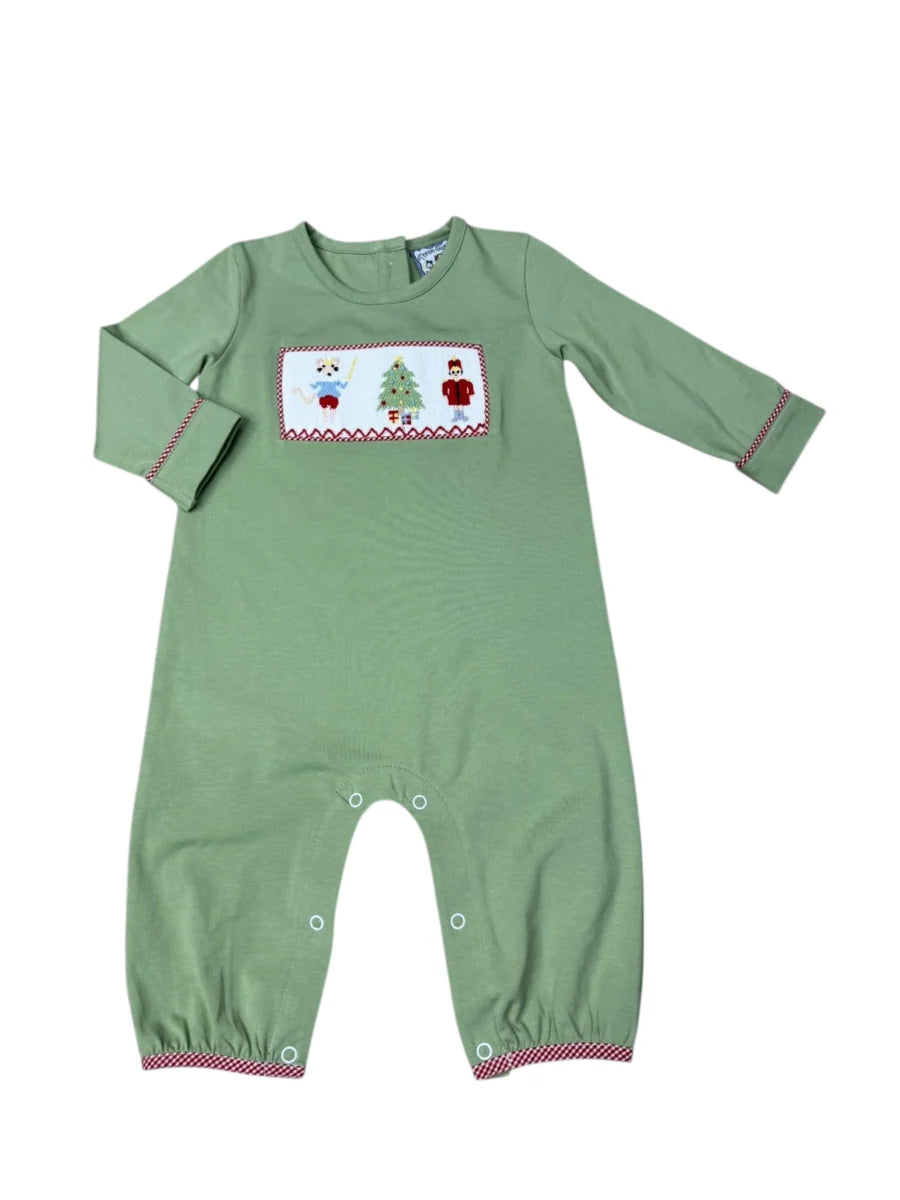TS Nutcracker Smocked Boy Romper