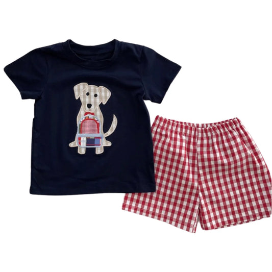 Back to School Puppy Short Set