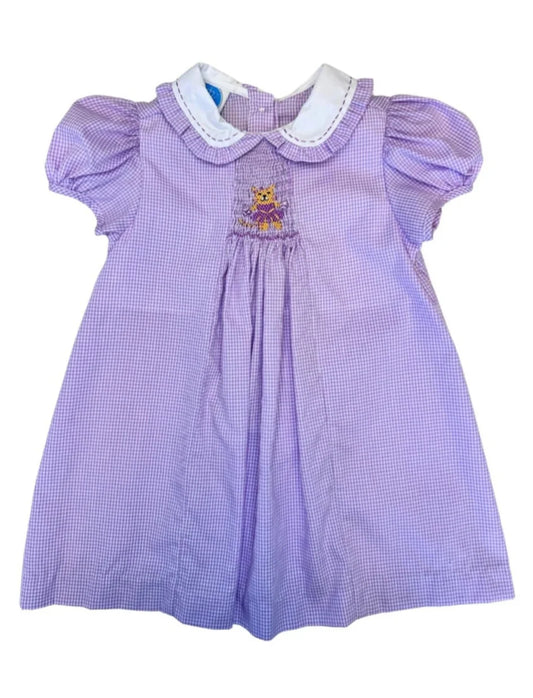 Purple Tiger Smock Girl Dress