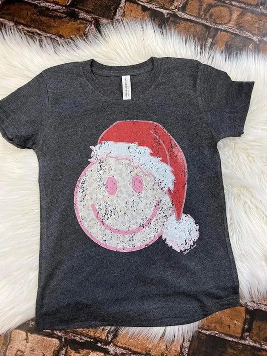 Youth Santa Smiley Tee