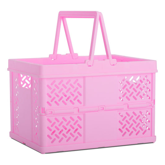 Large Pink Foldable Storage Crate
