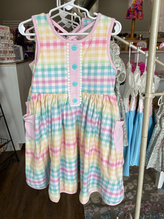Swoon Baby Pastel Gingham Dress