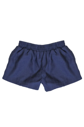 Navy Knit Shorts