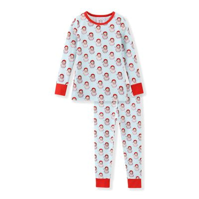 SWB Santa Blue Butterknit Pjs