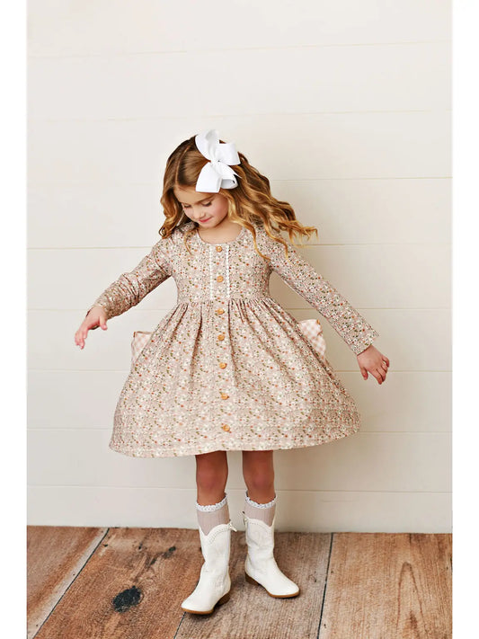 SB Mauve Floral Girl Dress