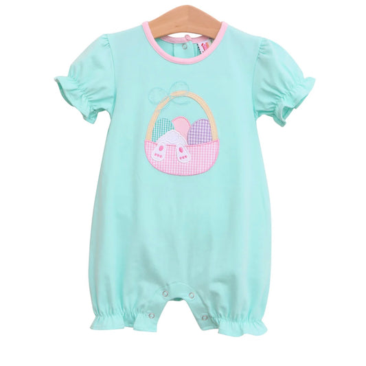 Easter Basket Romper-Pink
