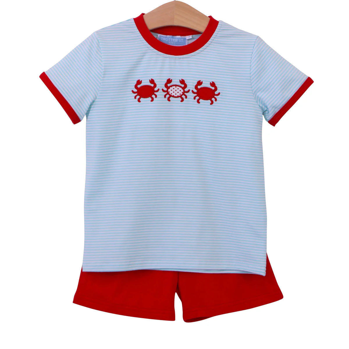 Aqua Red Crab Boy Set