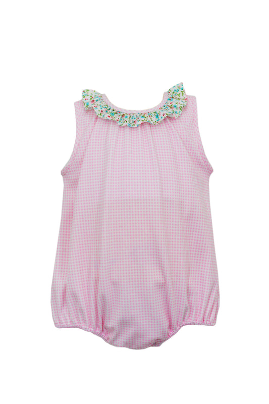 Petit Bebe Pink Gingham Bubble