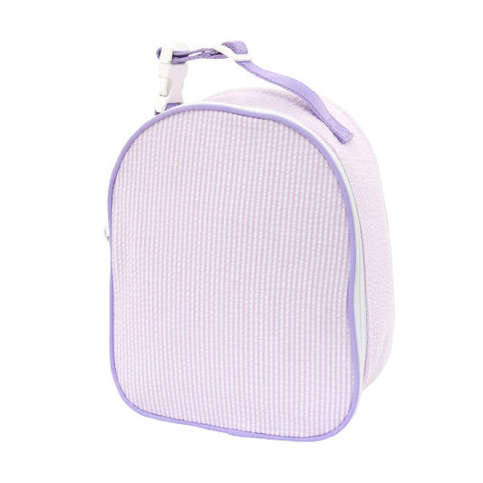 Pink/lavender Seersucker Gumdrop lunchbox