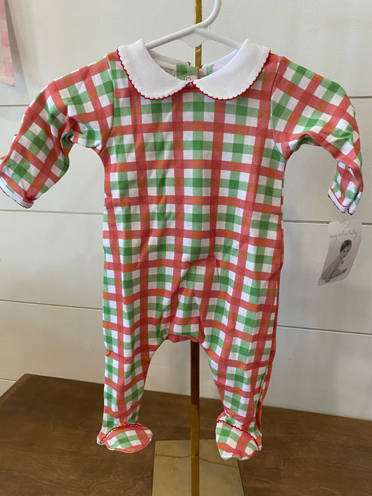 Christmas Check footie