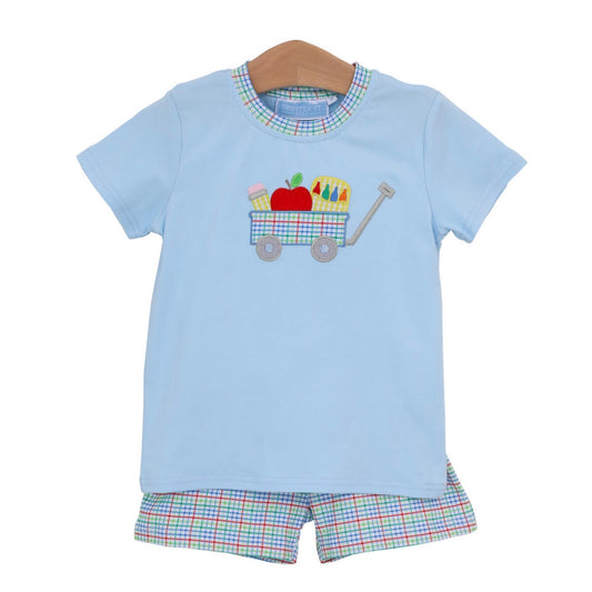 School Supplies Wagon Short Set